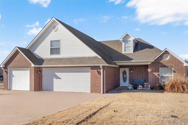 view of front of home featuring a garage