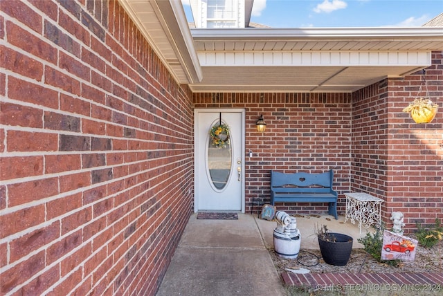 view of doorway to property