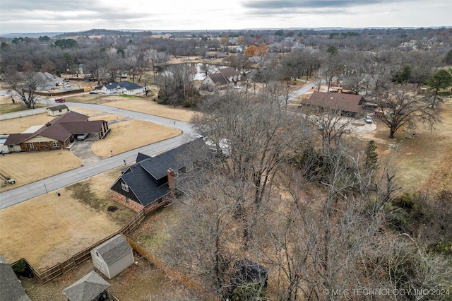 aerial view with a residential view