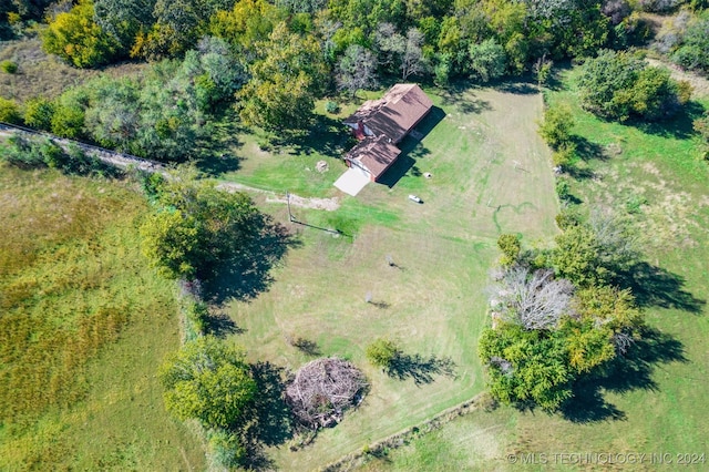 drone / aerial view featuring a rural view