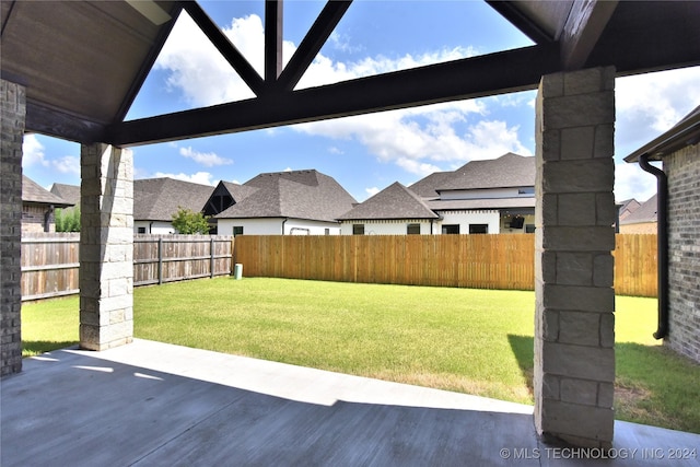 view of yard with a patio area