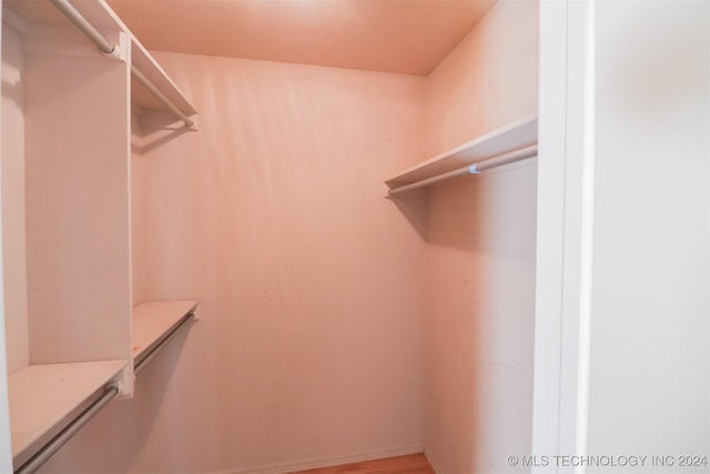 walk in closet featuring hardwood / wood-style floors