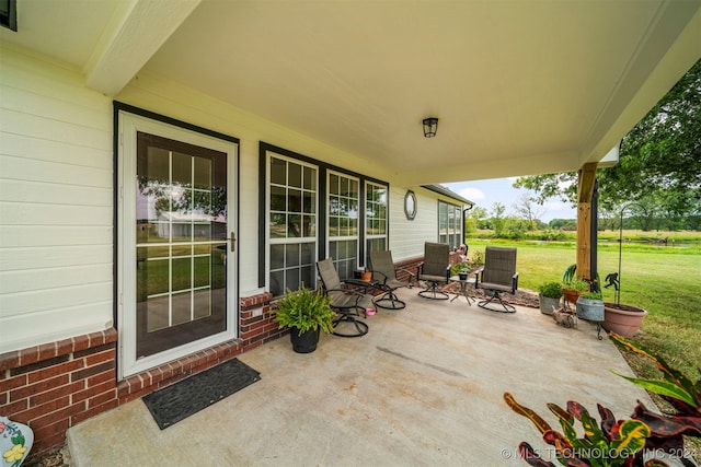 view of patio with covered porch