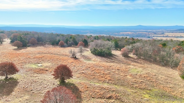 aerial view featuring a mountain view