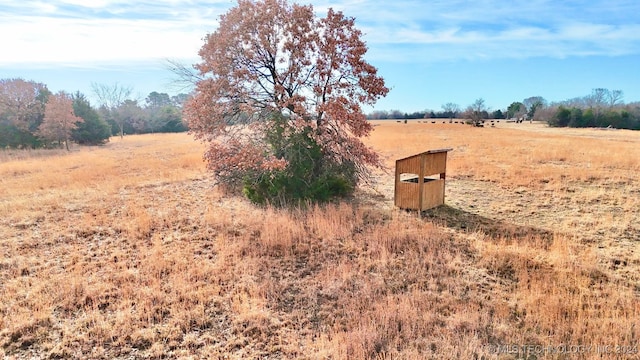 view of yard featuring a rural view