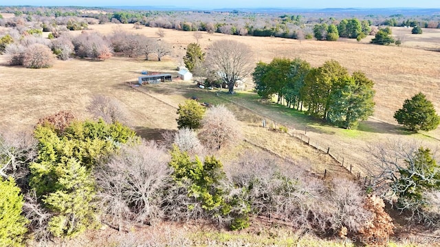 drone / aerial view with a rural view