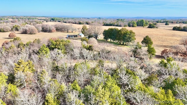 aerial view featuring a rural view