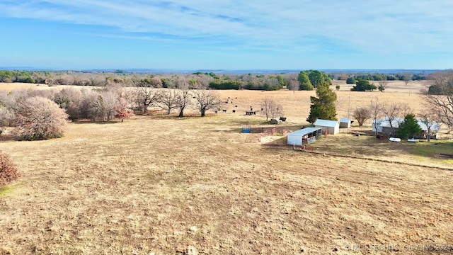 drone / aerial view featuring a rural view