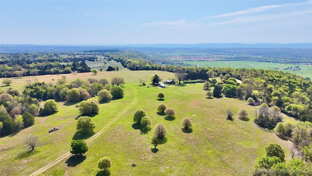 1 W County Road 1260, Stigler, OK 74462 - birds eye view of property featuring a rural view