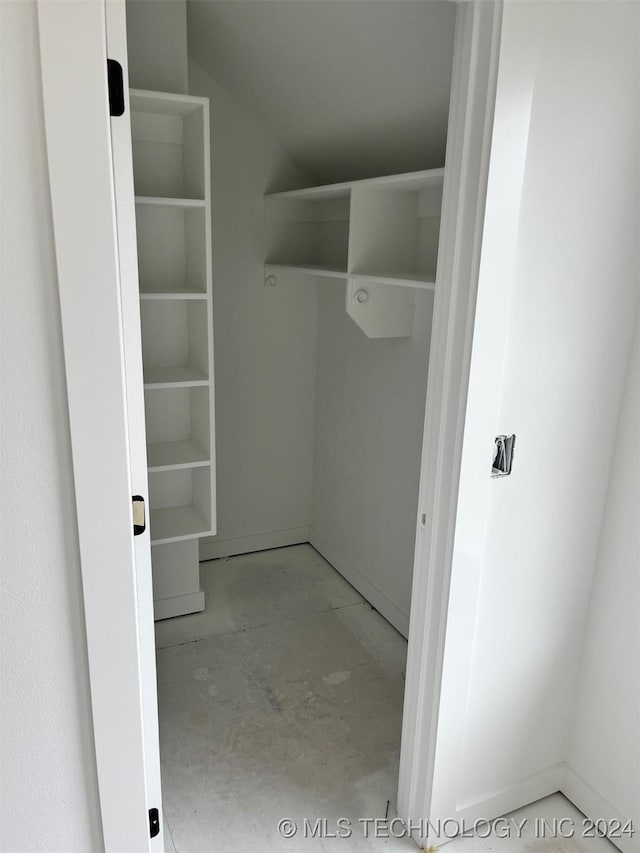 view of walk in closet