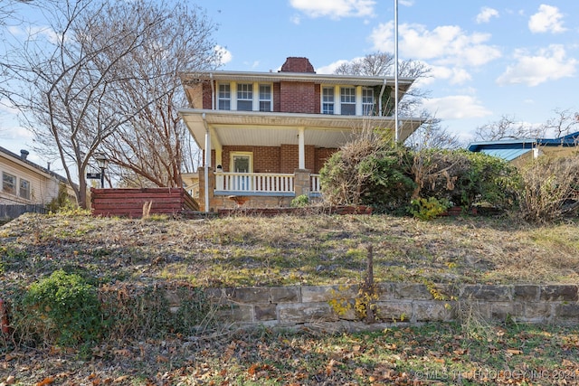 view of front of house featuring covered porch