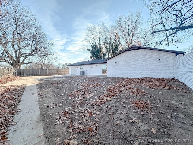 view of home's exterior with a garage