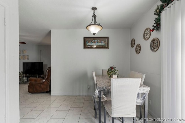 view of dining area