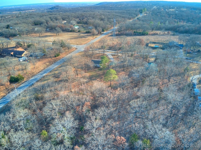 bird's eye view featuring a rural view