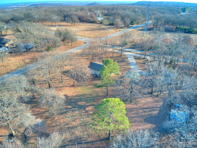 drone / aerial view featuring a rural view