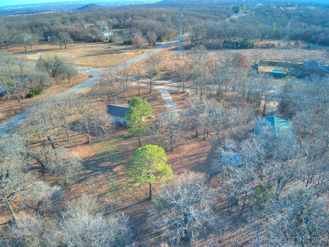 bird's eye view with a rural view