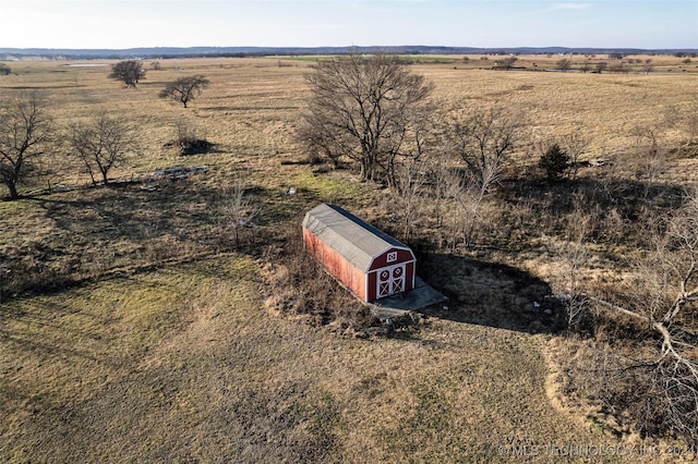 aerial view with a rural view