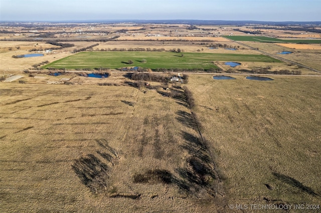 drone / aerial view featuring a rural view