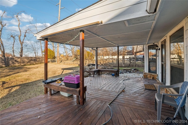 view of wooden deck