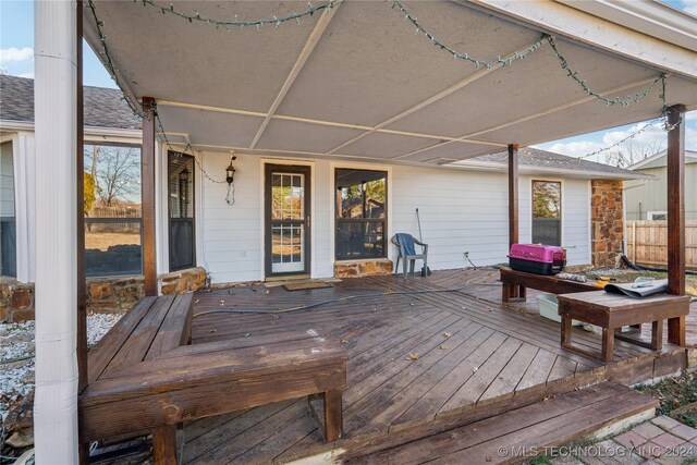 view of wooden deck