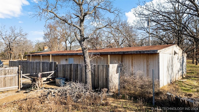 view of outdoor structure