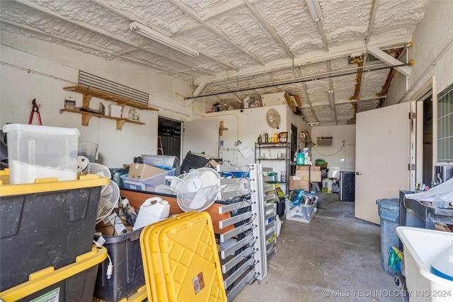 interior space featuring concrete floors