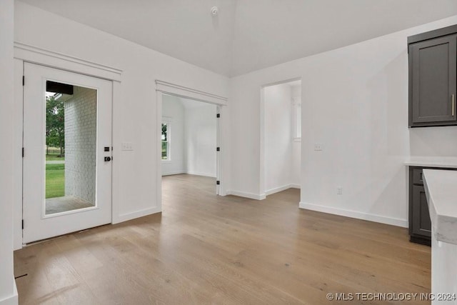 interior space featuring light wood-type flooring