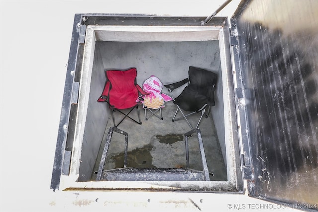 view of entry to storm shelter