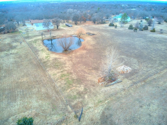 bird's eye view featuring a rural view