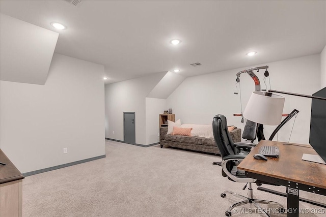 4255 S 173rd E Ave, Tulsa, OK 74134 - office area featuring light colored carpet and recessed lighting