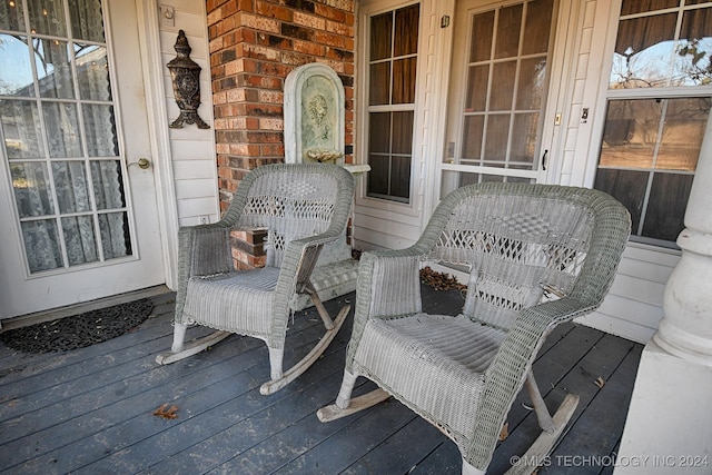 exterior space featuring covered porch