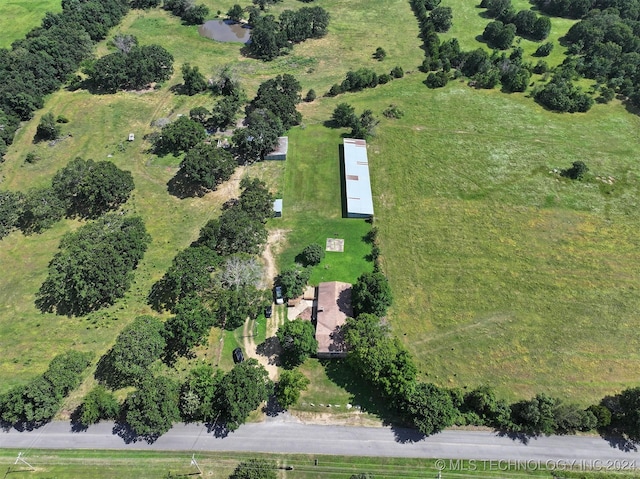 aerial view featuring a rural view