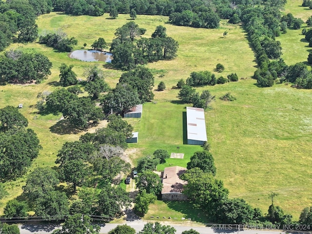 aerial view featuring a rural view