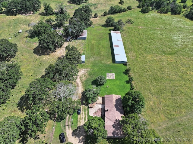 bird's eye view featuring a rural view