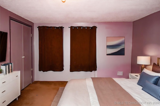 bedroom featuring a textured ceiling