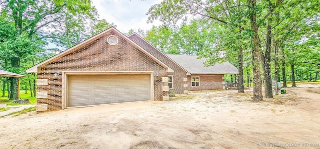 view of front of home with a garage