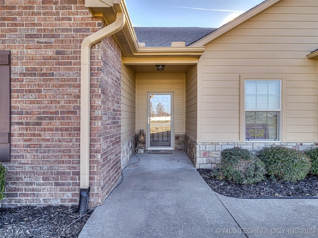 view of doorway to property