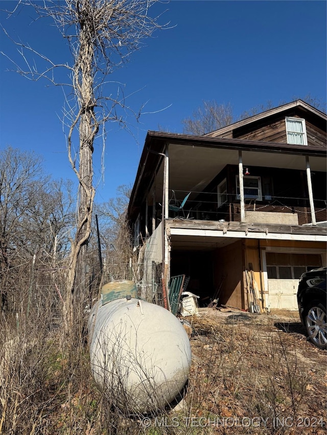 view of home's exterior featuring a garage