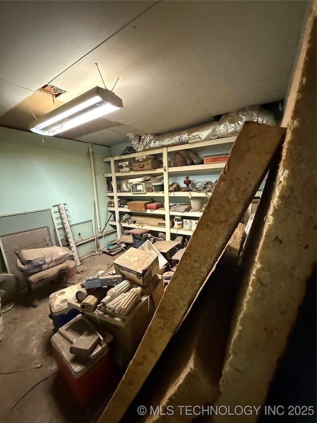 view of storage room