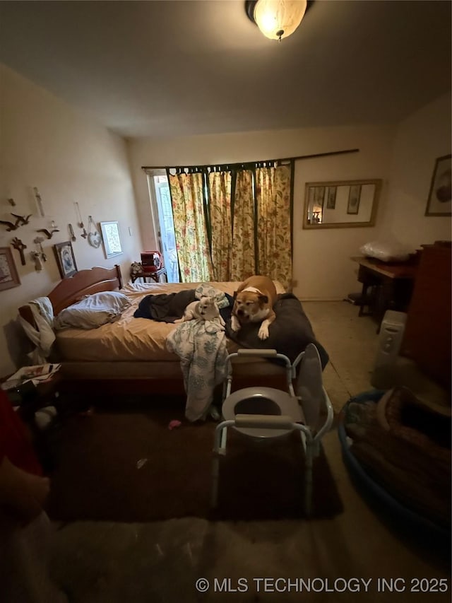 view of carpeted bedroom