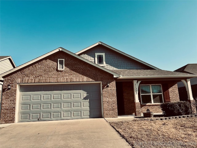 view of front of home featuring a garage