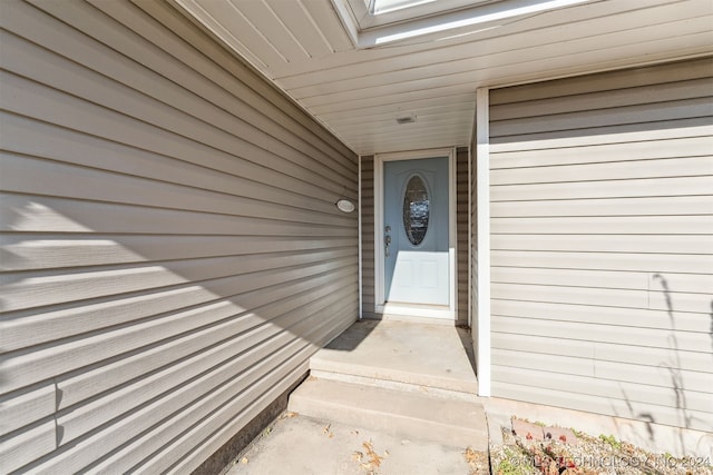 view of doorway to property