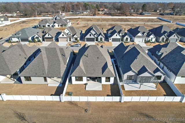 drone / aerial view with a residential view