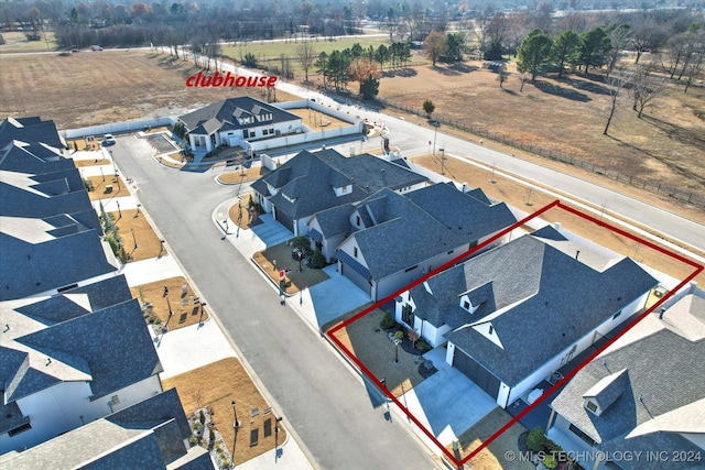 bird's eye view featuring a residential view