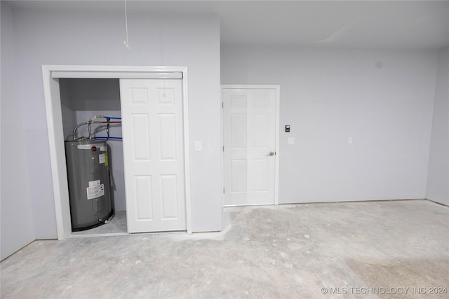 interior space featuring electric water heater