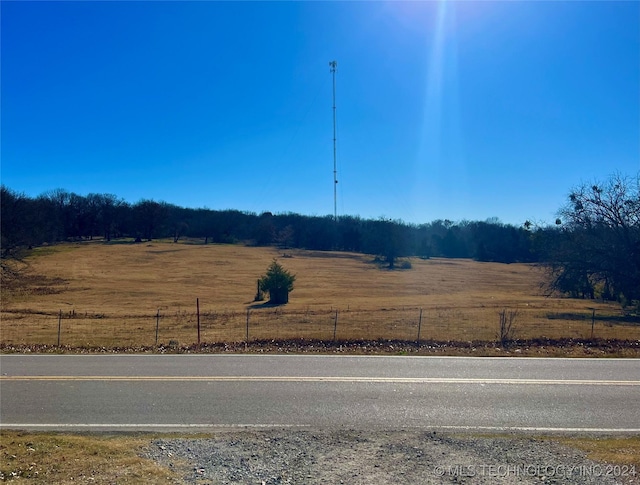 view of yard featuring a rural view