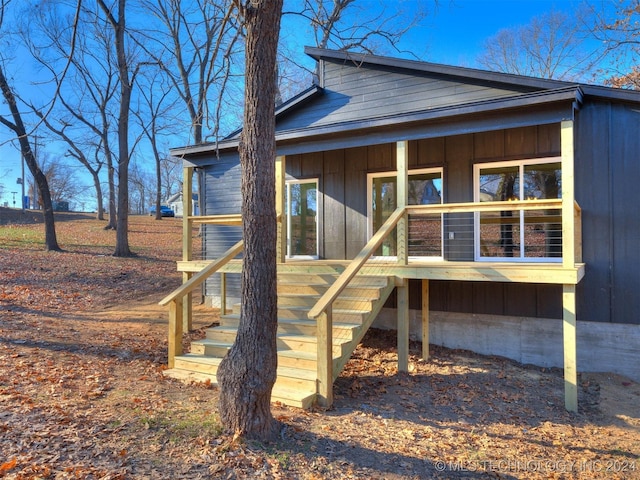 exterior space featuring covered porch