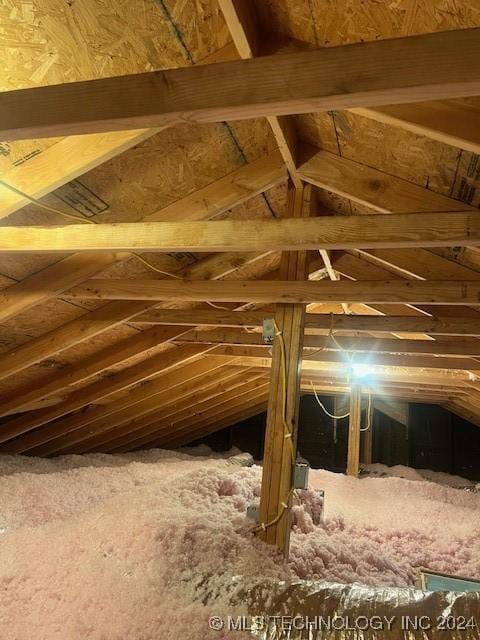 view of attic