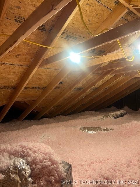 view of attic