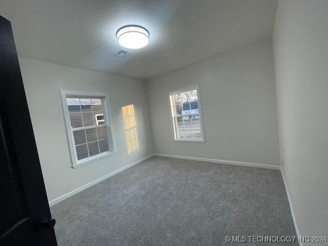 view of carpeted spare room